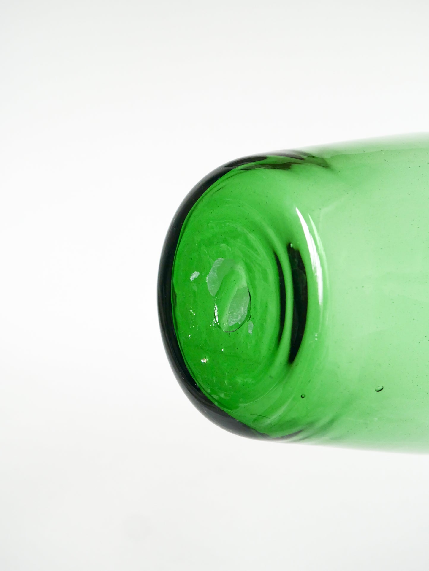 Grand pichet en verre soufflé, Vert, 1970