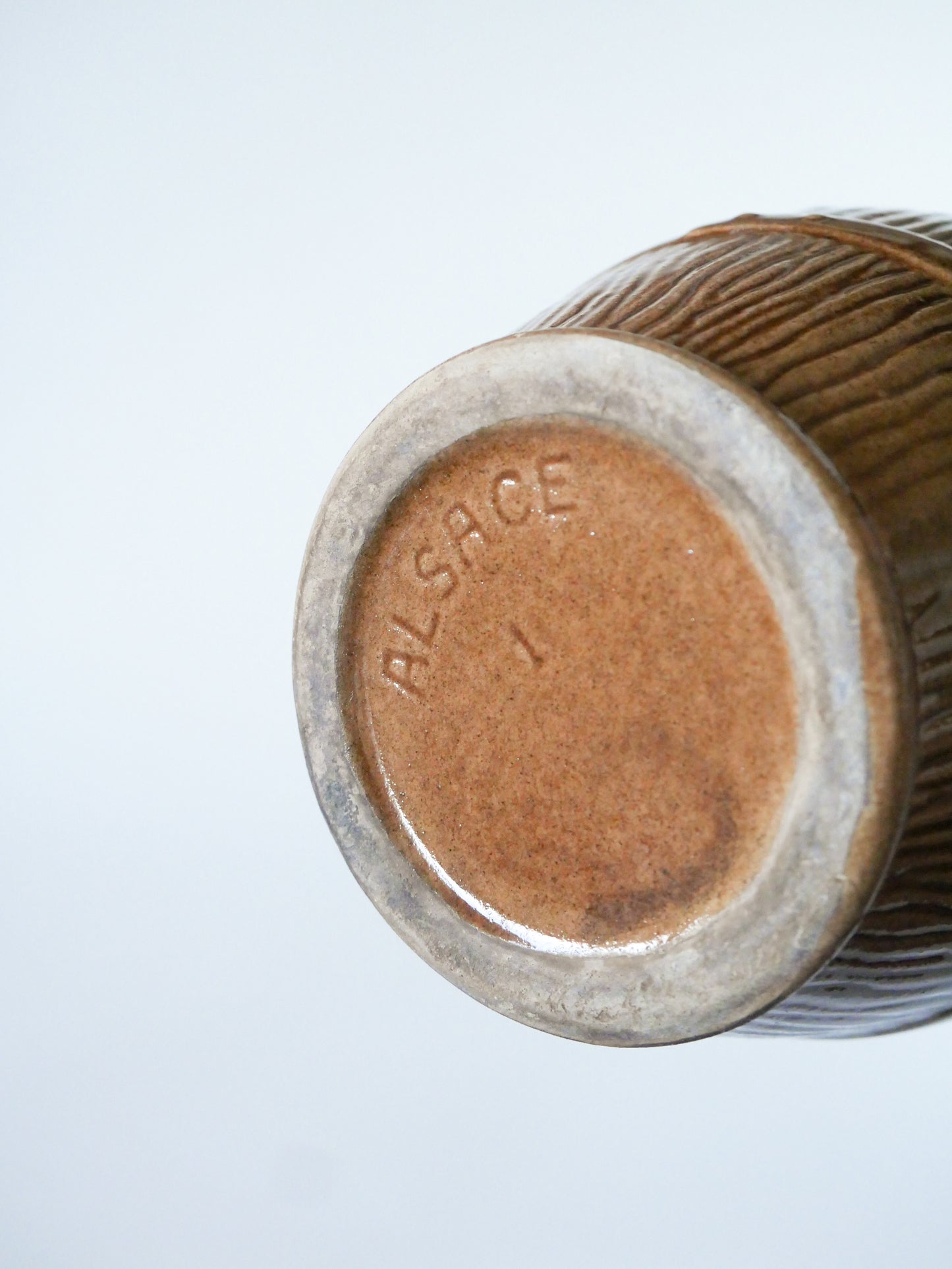 Pichet en céramique, Marron et Jaune, 1960