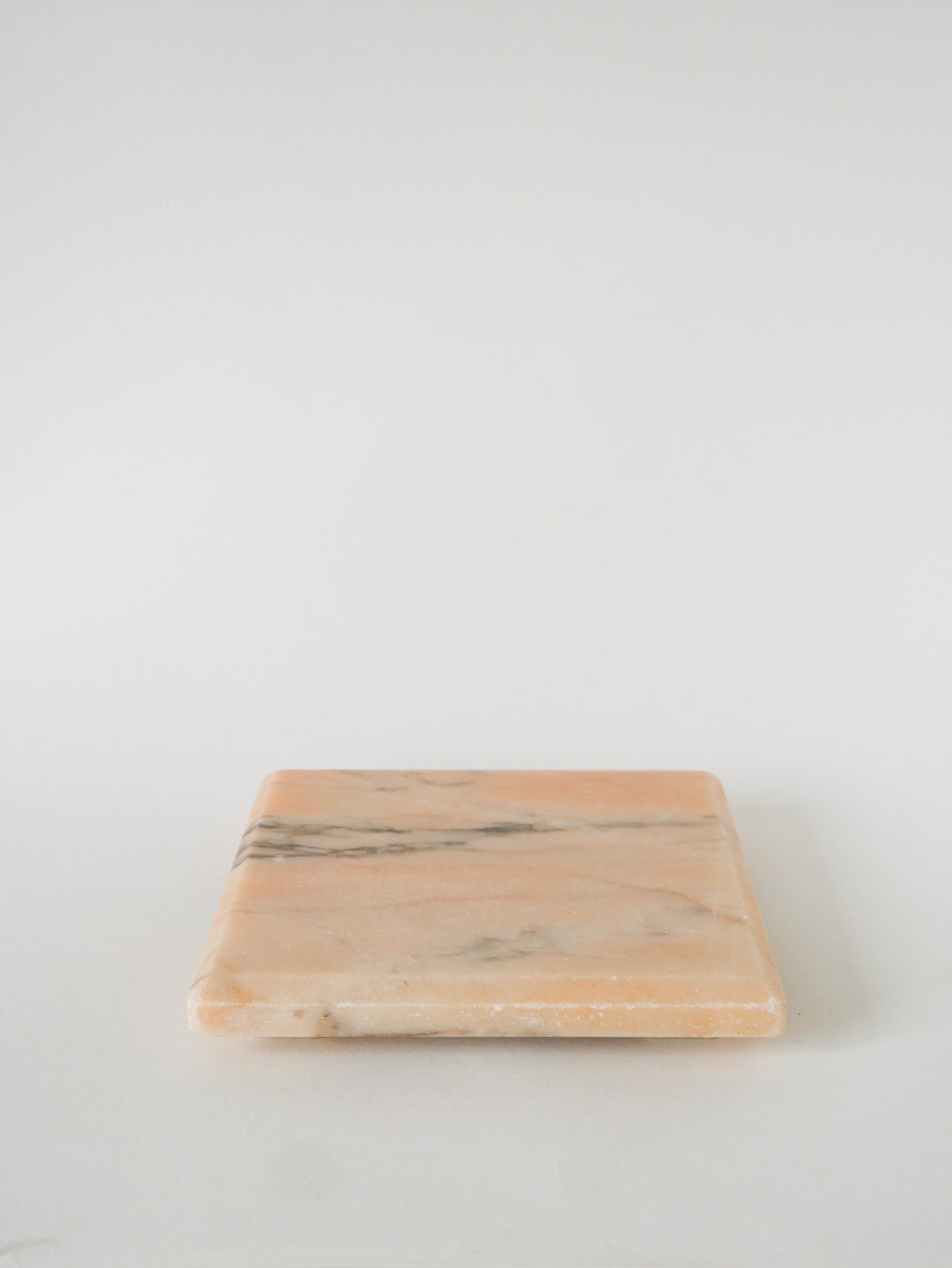 Dessous de plat carré en marbre, Beige, 1970