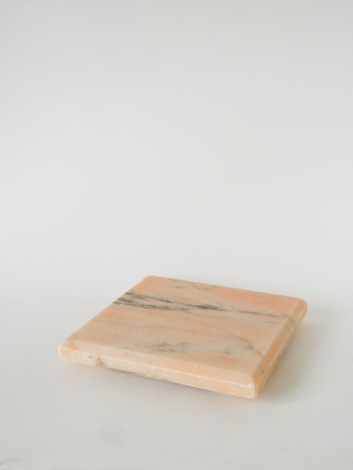 Dessous de plat carré en marbre, Beige, 1970
