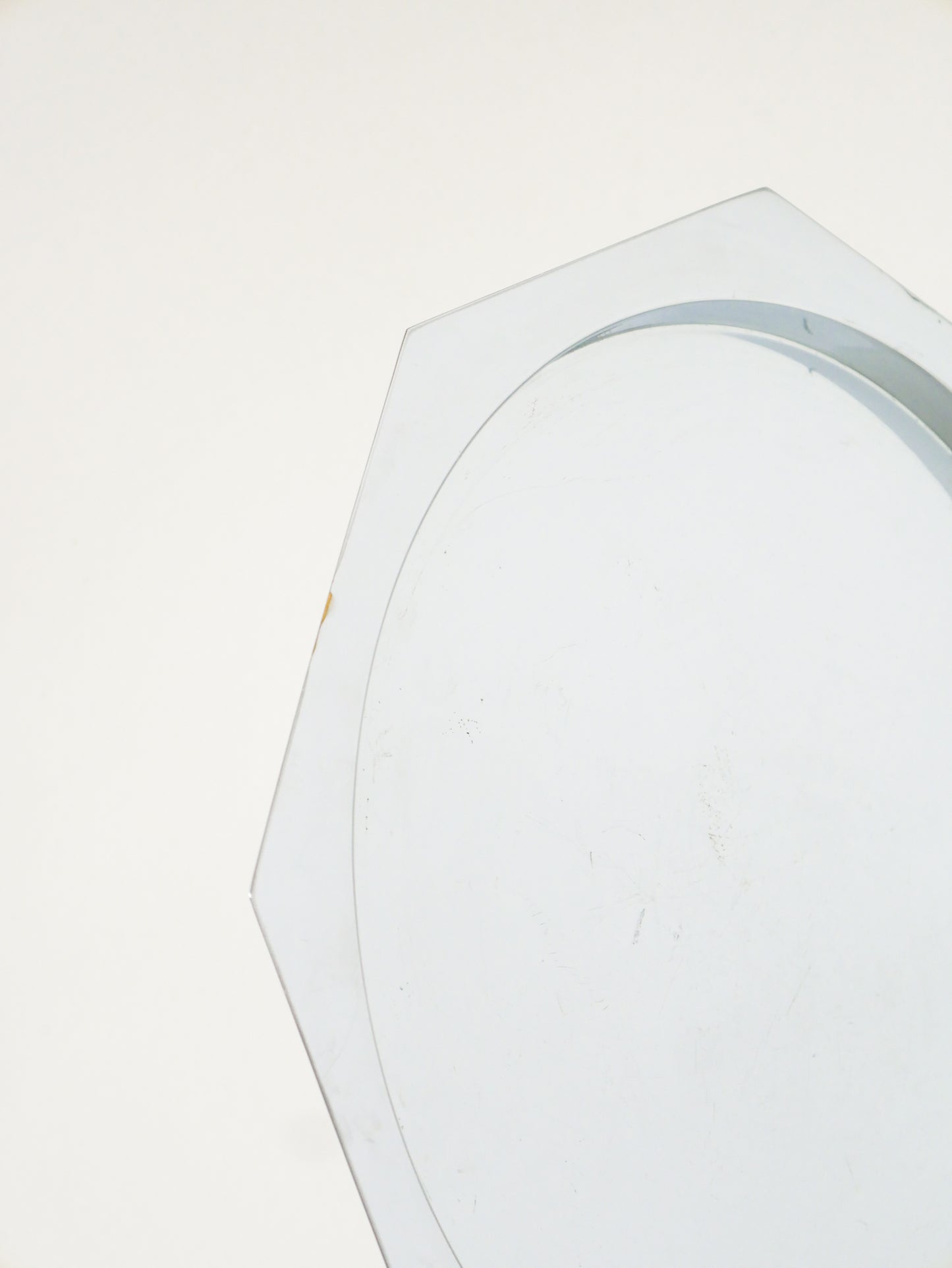 Plat rond octogonal en inox, Design, 1970 - 30 cm