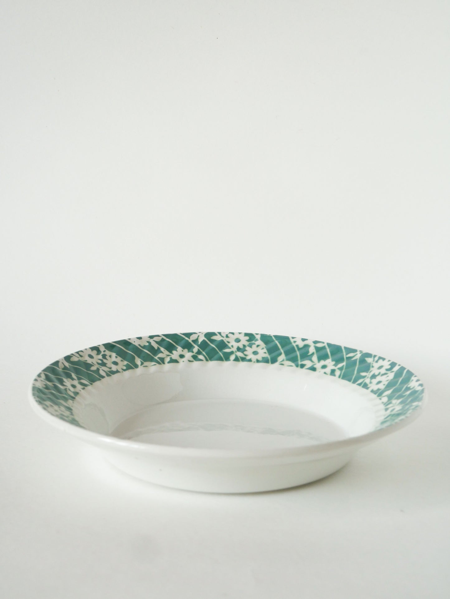 Plat creux Saint-Amand plissé, Vert, 1960