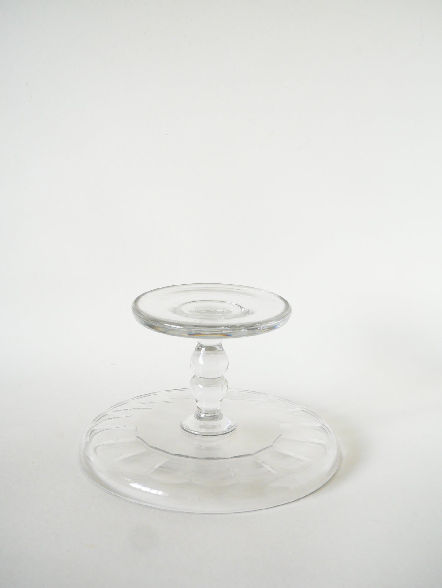 Présentoir sur pieds en verre, 1950