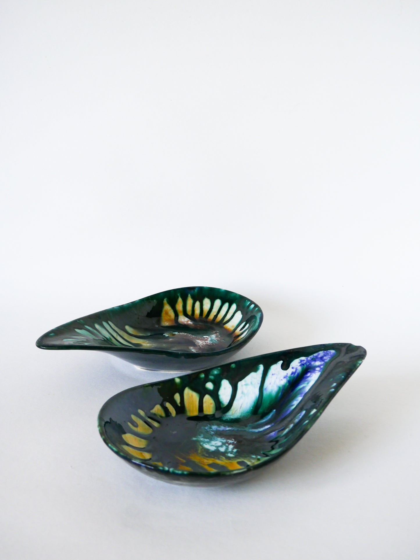 Trio de petits plats en céramique du Morvan, 1970