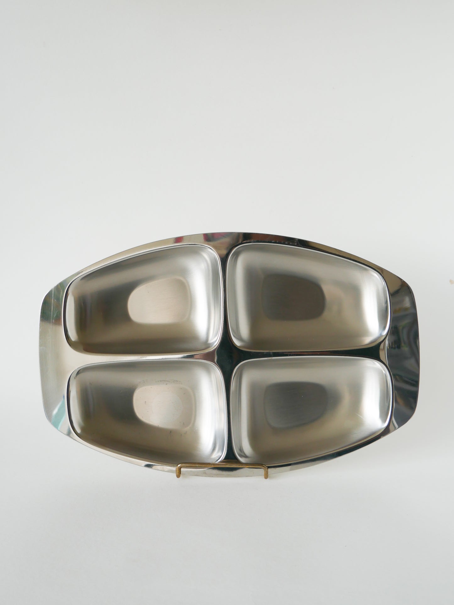 Plat à compartiments en inox, Alessi, Design, 1980