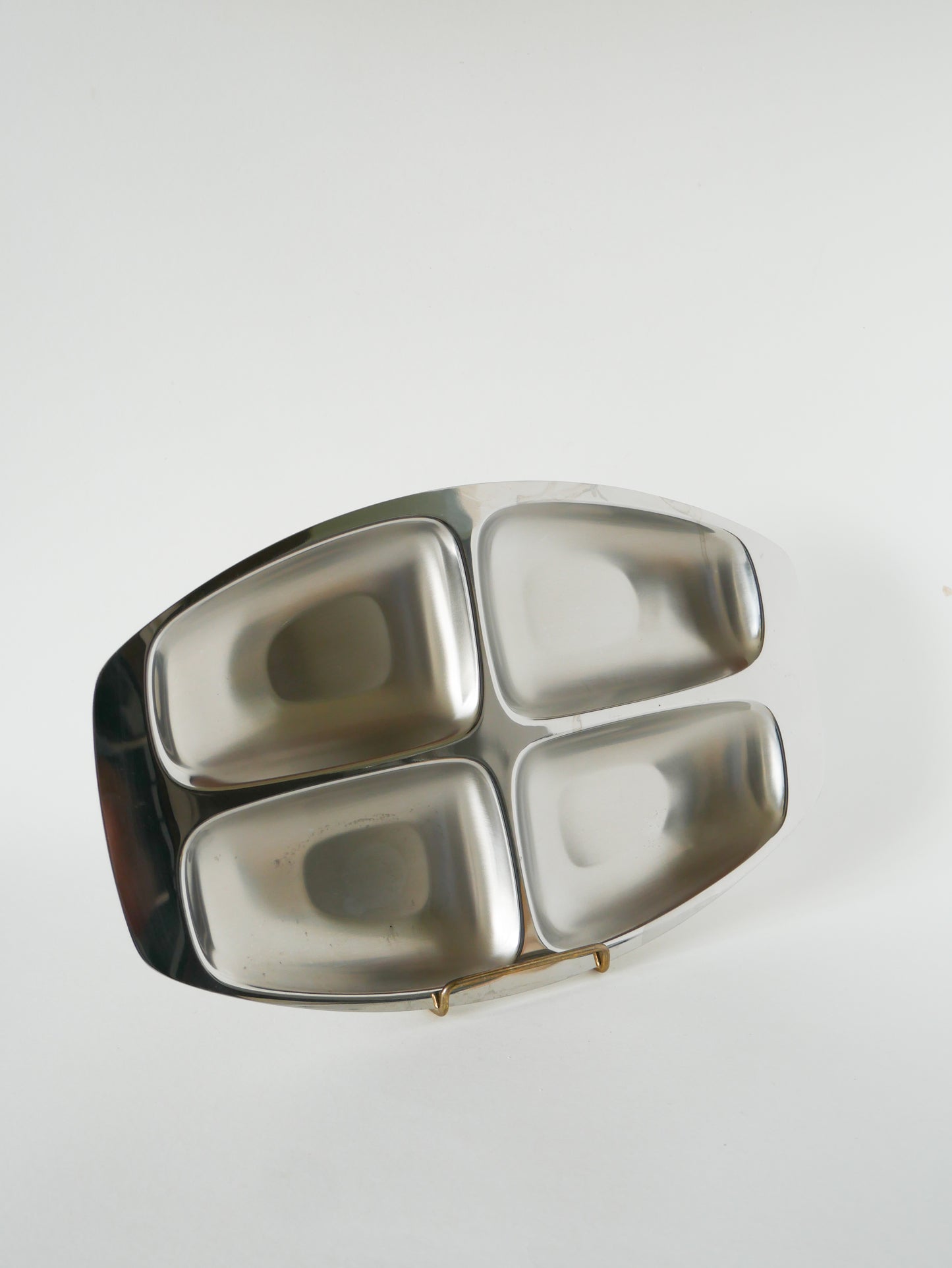 Plat à compartiments en inox, Alessi, Design, 1980