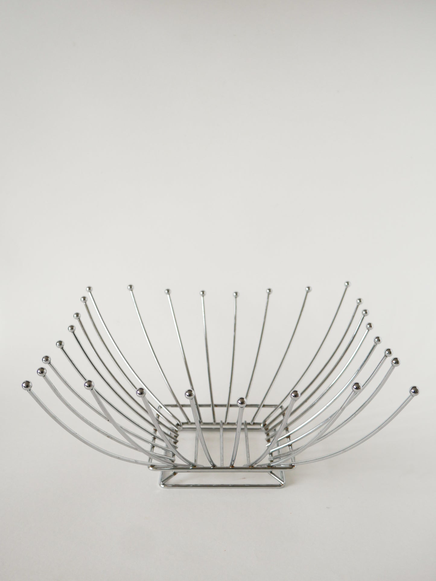 Corbeille à fruits en inox, forme Carrée, Design, 1970