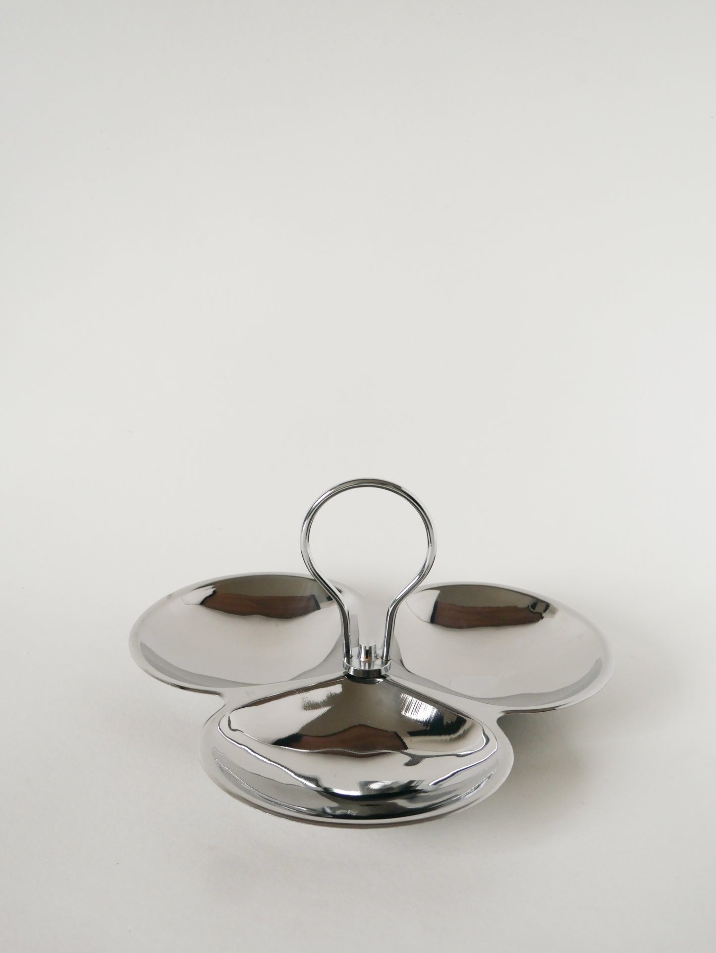 Plateau à triple compartiments en inox, Design, 1970