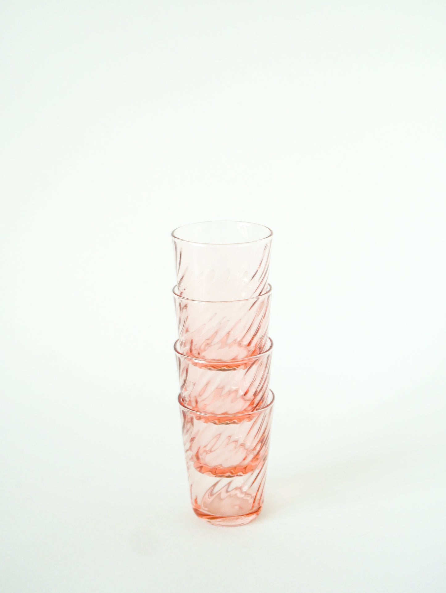 Lot de 4 verres à eau Rosaline, 1970