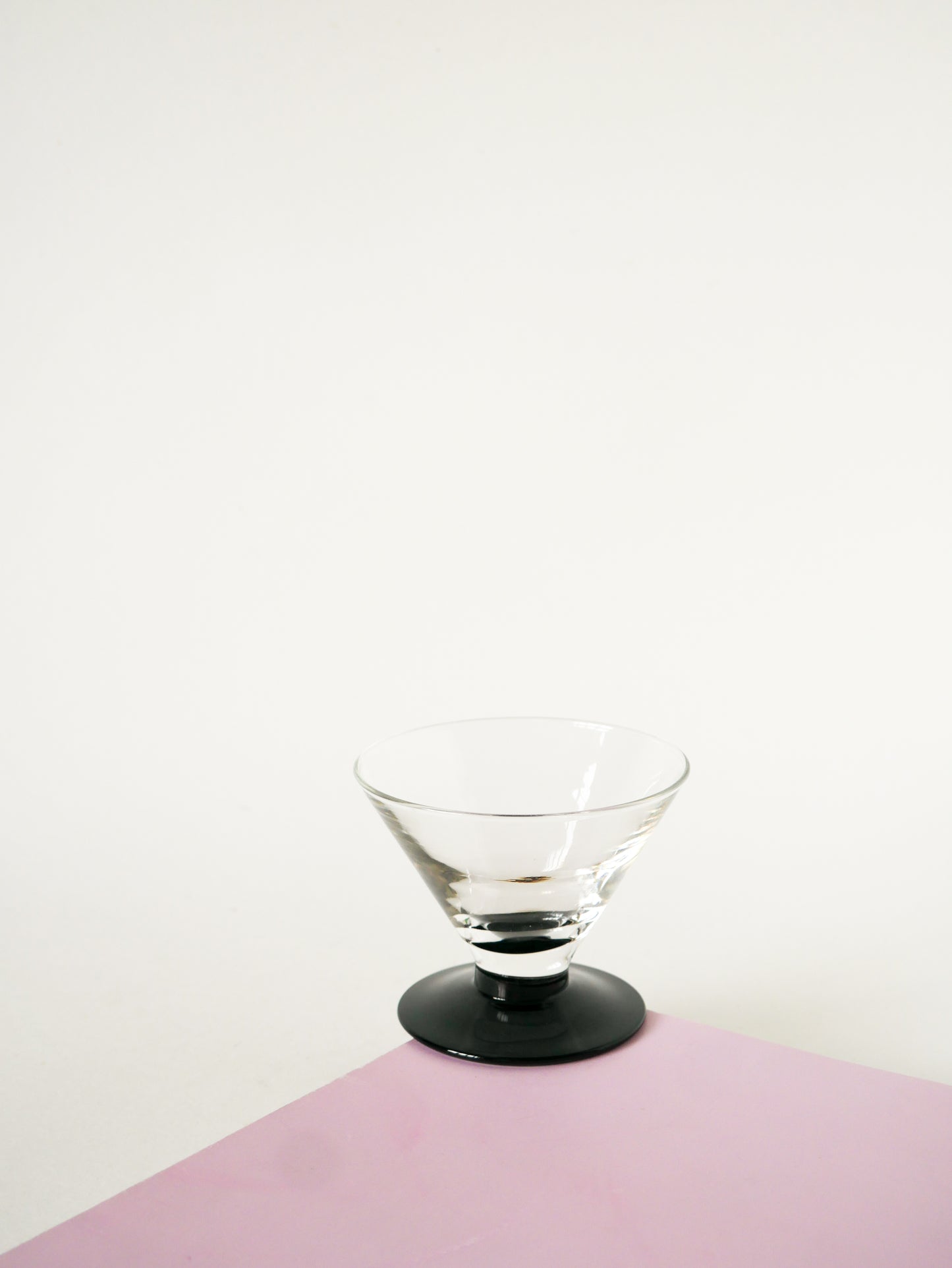 Lot de 4 coupes à champagne, Noir, Made in France, 1970