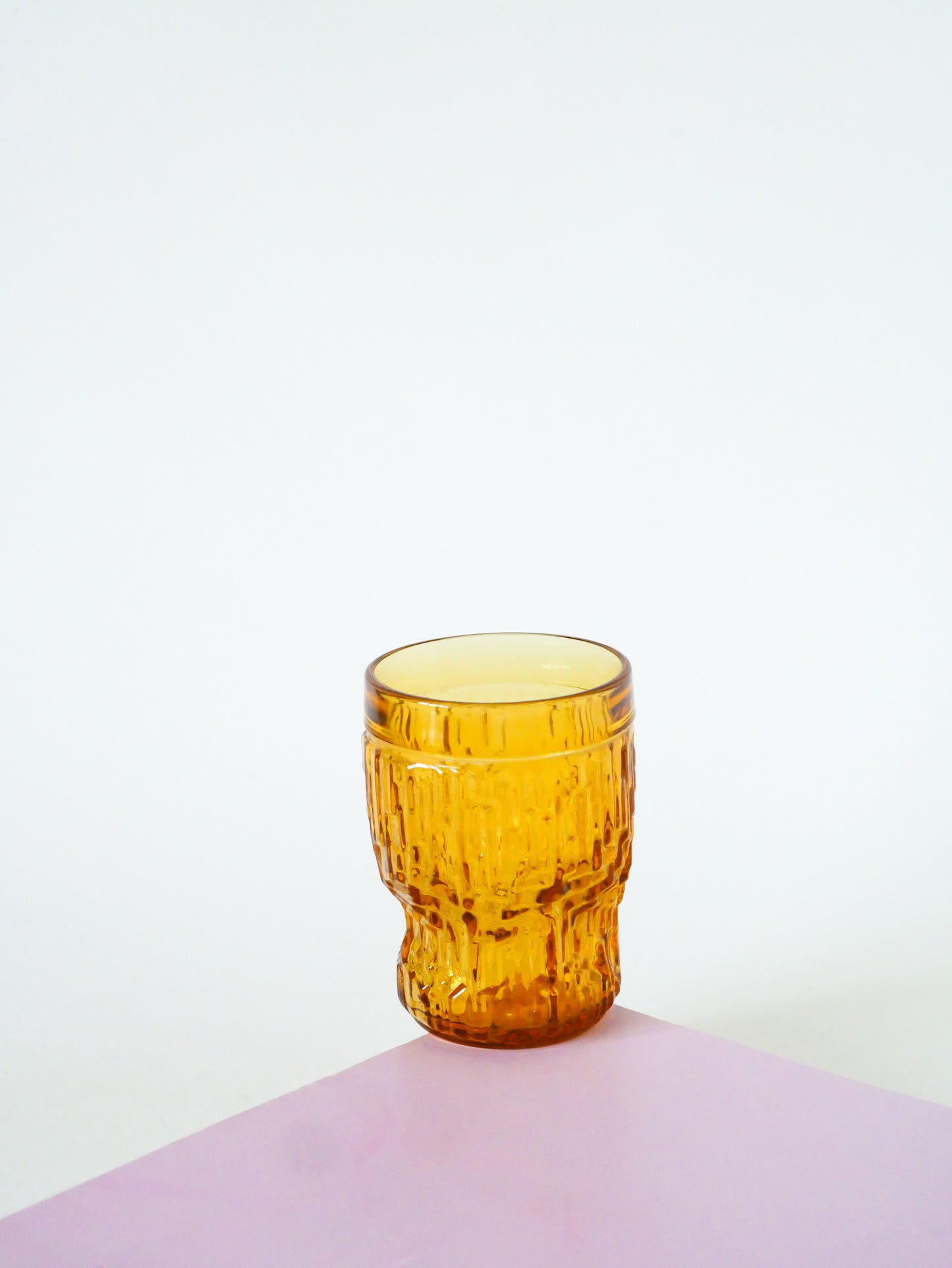 Lot de 7 verres à eau en verre ambrés, Pernod, 1970