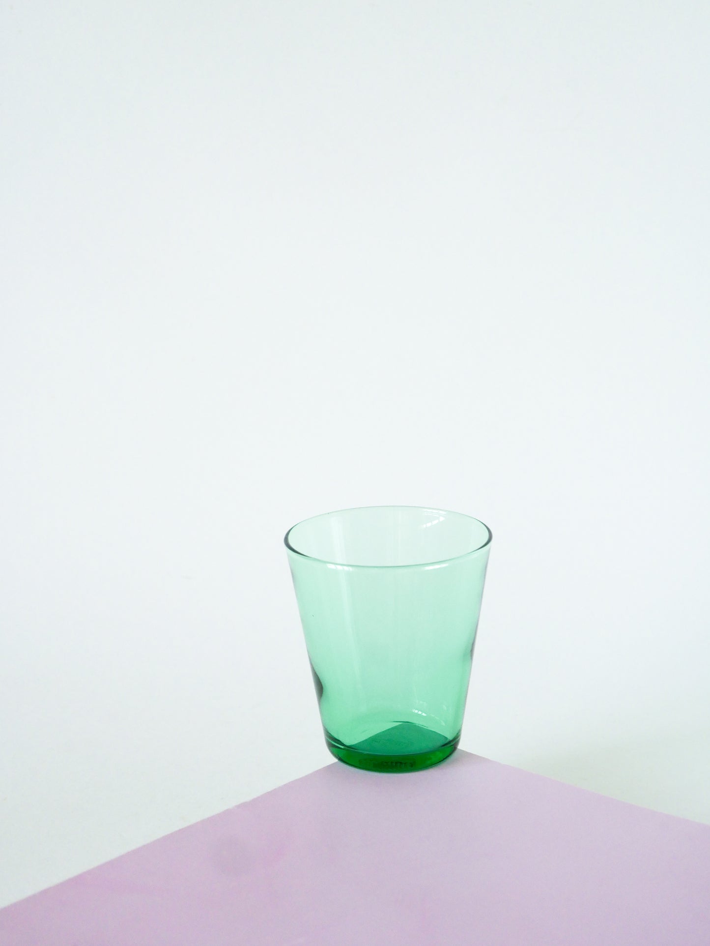 Lot de 6 verres à eau en verre vert, 1970