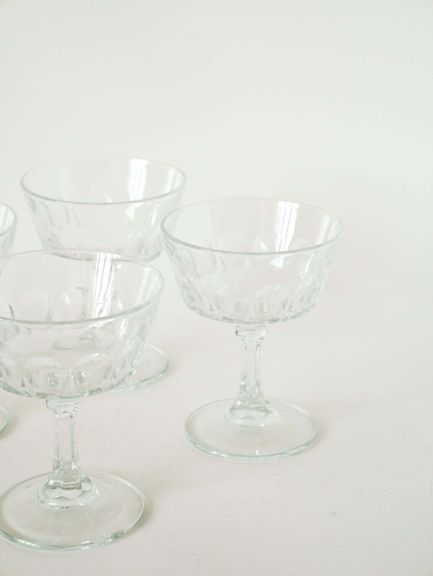 Lot de 4 coupes à champagne, Vintage, 1970 - 12 X 8 cm
