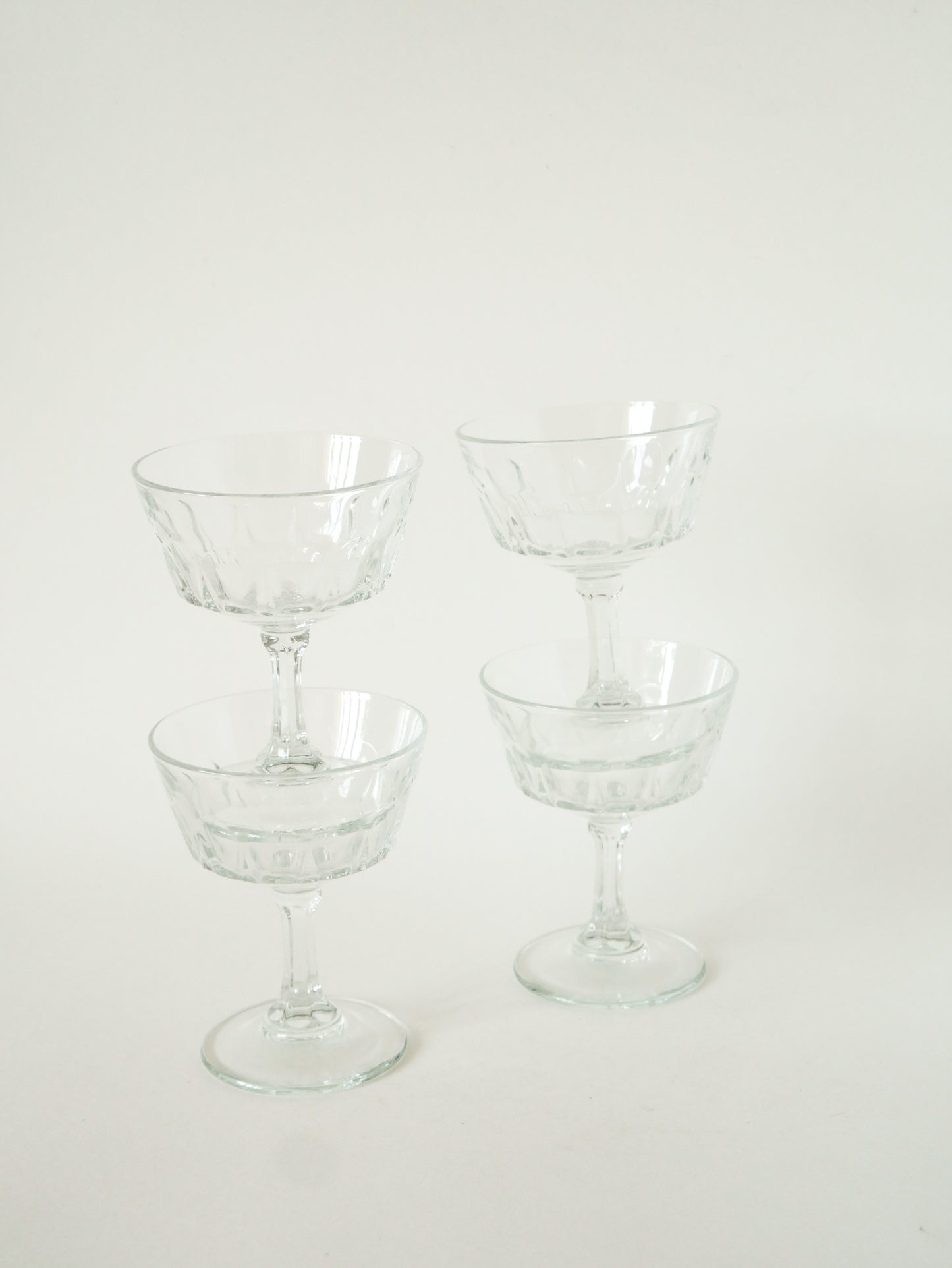 Lot de 4 coupes à champagne, Vintage, 1970 - 12 X 8 cm