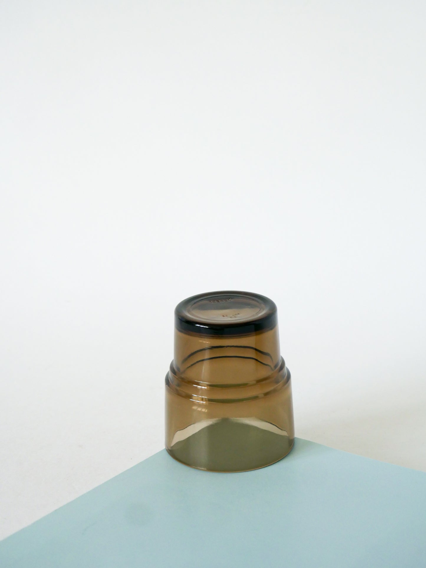 Ensemble de 6 verres à eau empilables, Verre Fumé, 1970