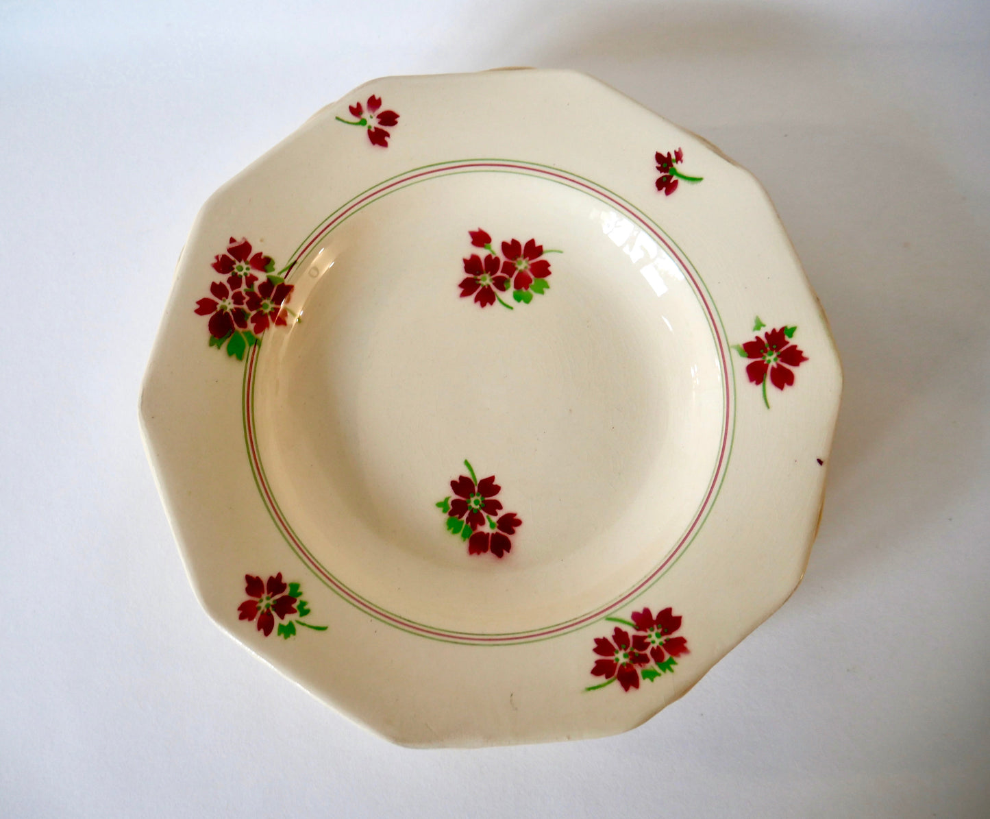 Lot de 5 assiettes creuses Moulin des Loups Hamage années 20-30