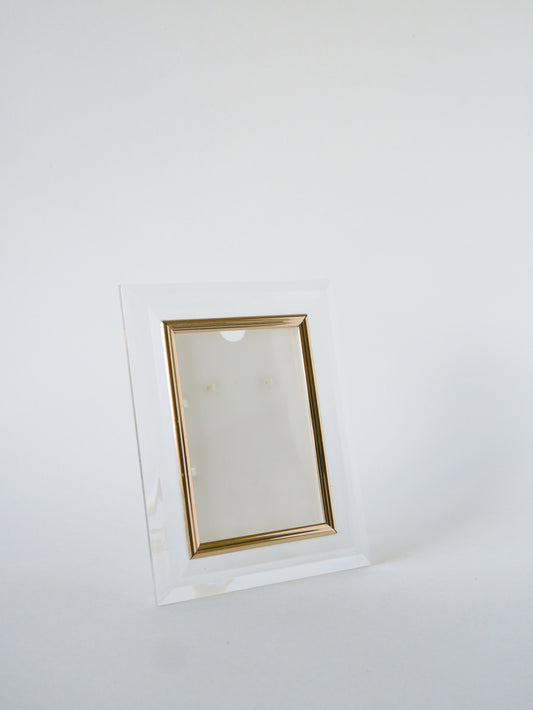 Cadre photo à poser en plexi, détail Doré, 1980