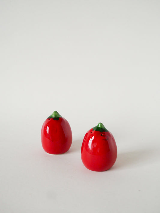 Sel et poivre en barbotine, Tomates, Rouge, 1960