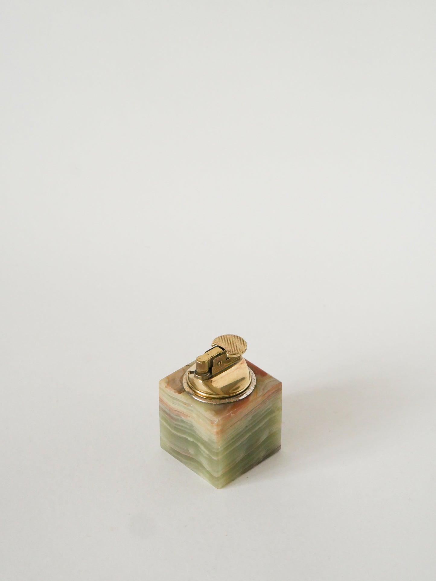 Briquet en Onyx, Vert et Marron, 1970