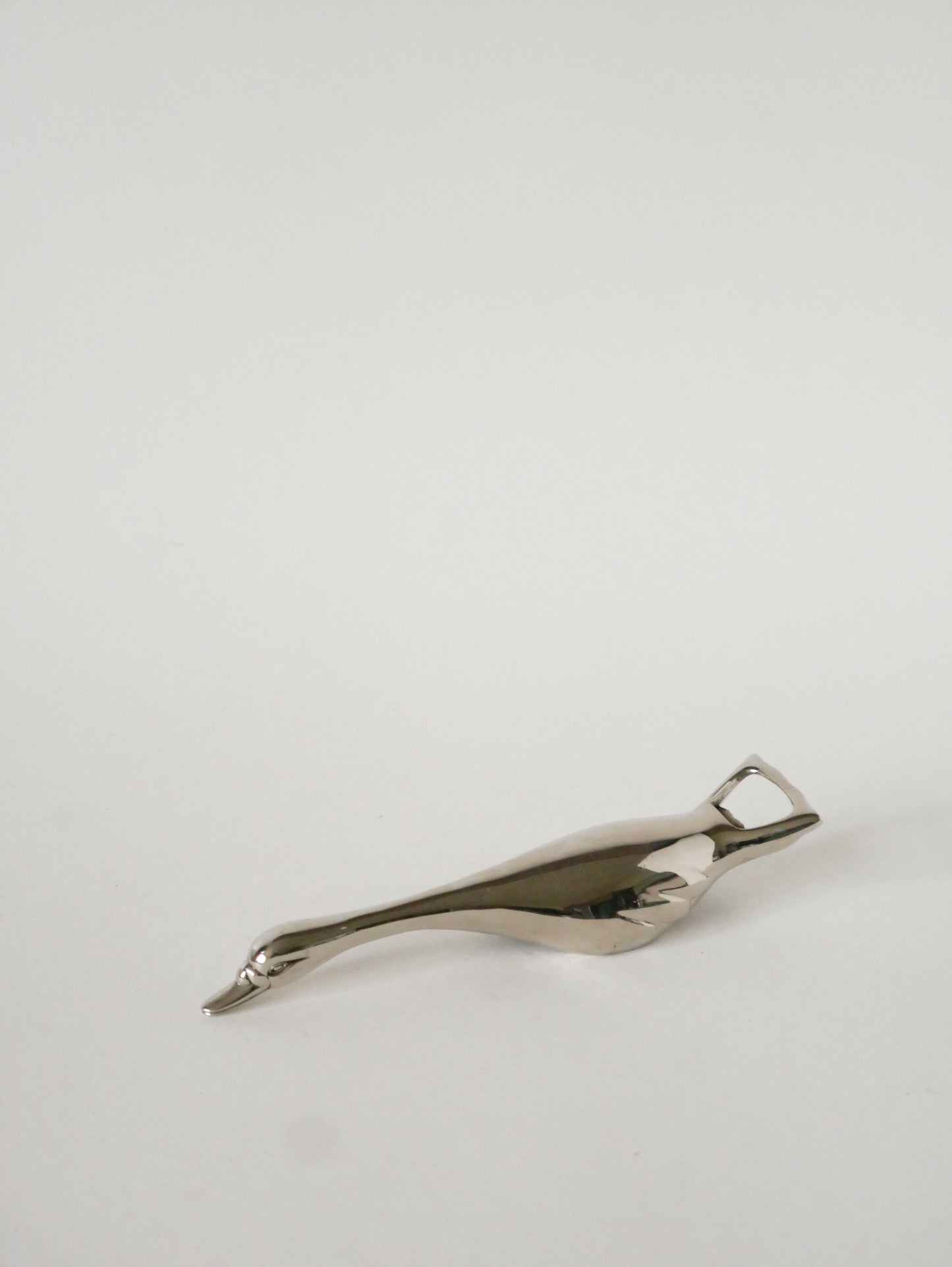 Décapsuleur en chrome, forme Oie, 1970