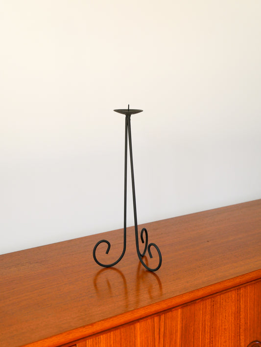 Chandelier tripode en fer Noir, Brutaliste, 1970 - 34 cm