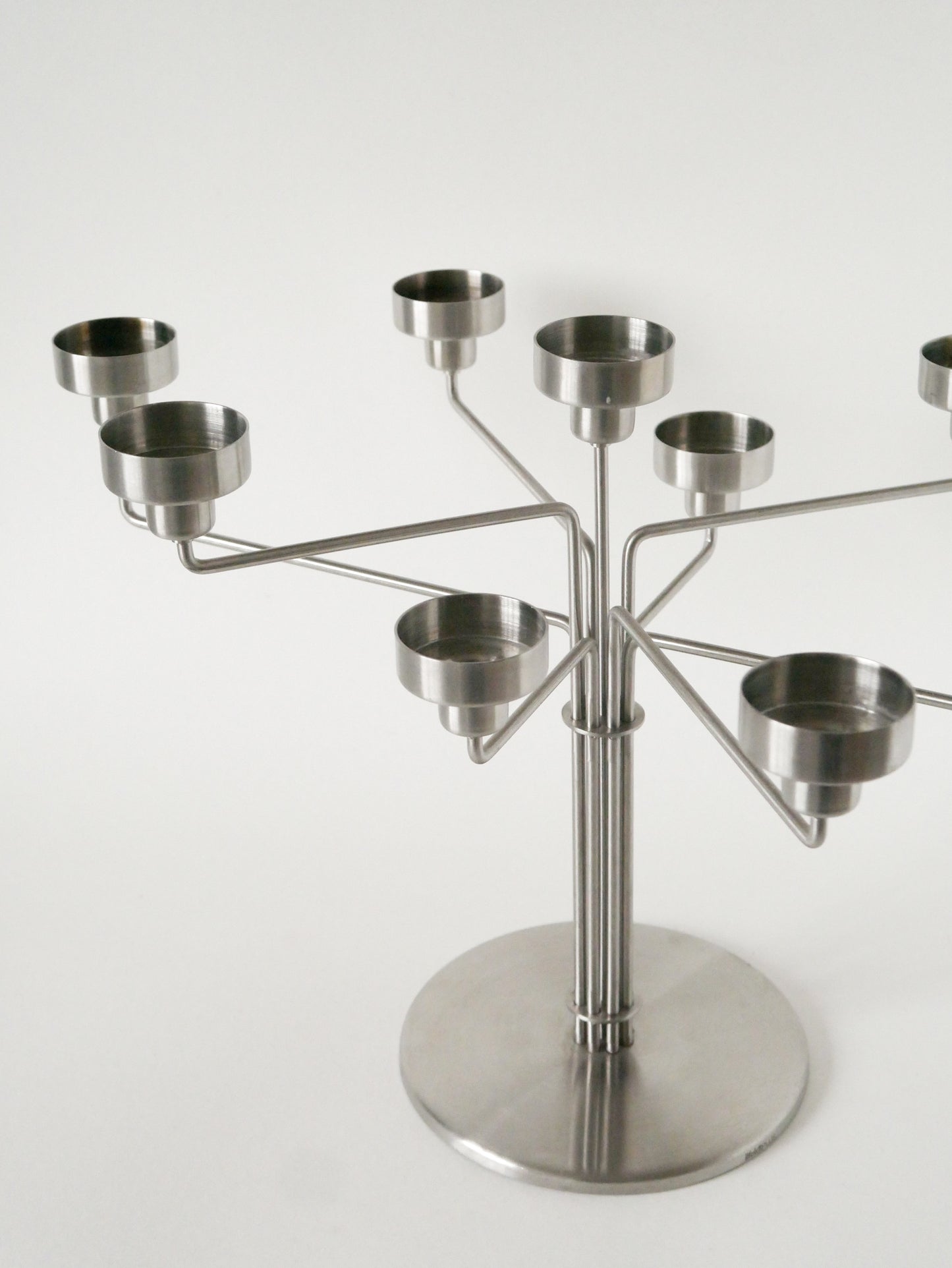 Chandelier en alu brossé, Design, 1980