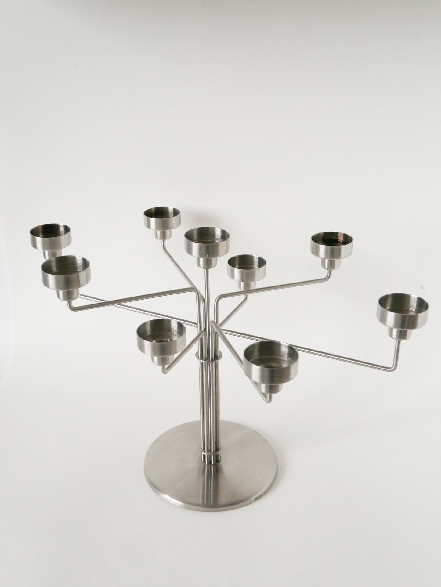 Chandelier en alu brossé, Design, 1980