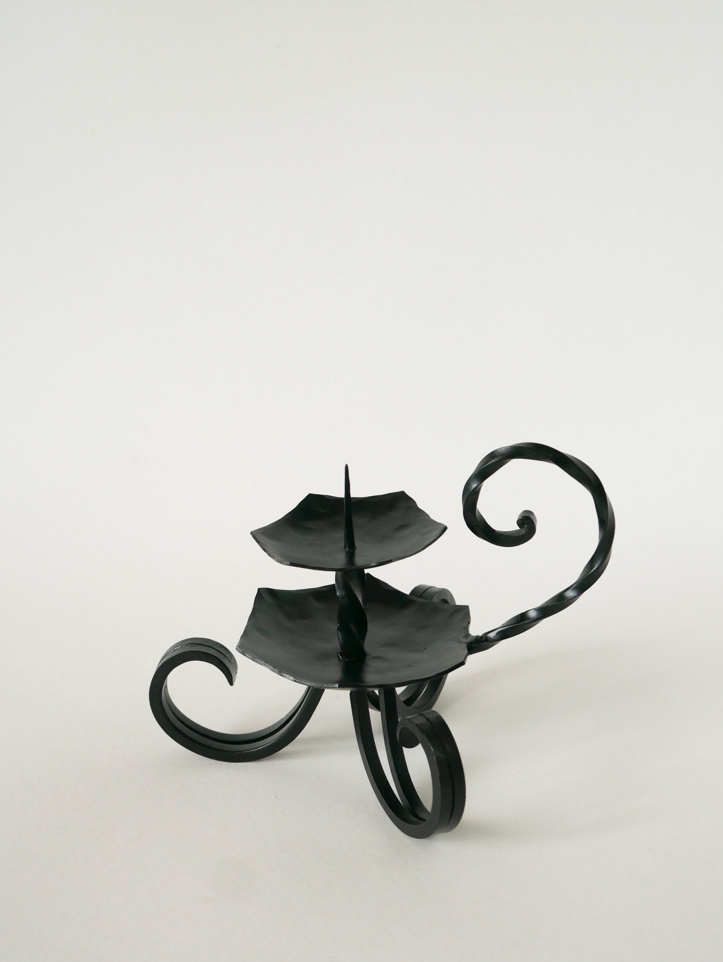 Grand bougeoir en fer forgé, Brutaliste, 1940 - 16 X 18 cm