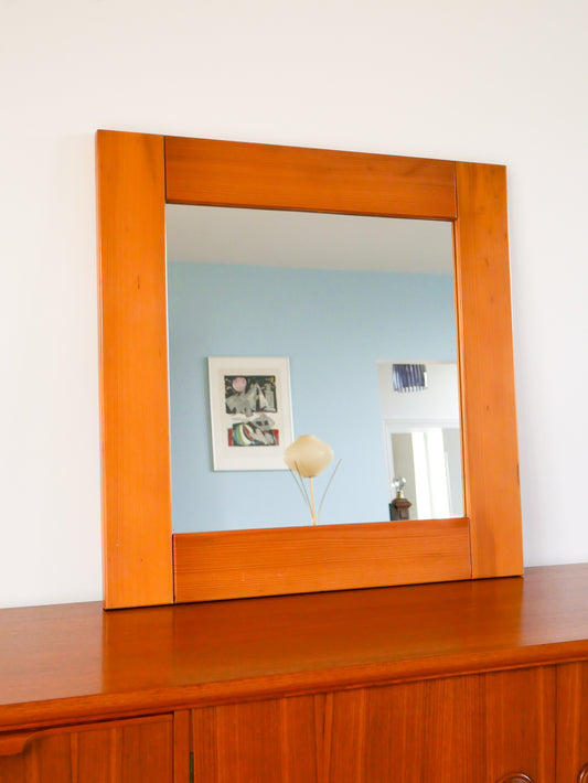 Grand miroir en pin, 1980