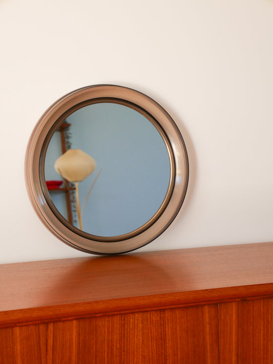 Miroir en plexi, Fumé, Design, 1970 - 37 cm