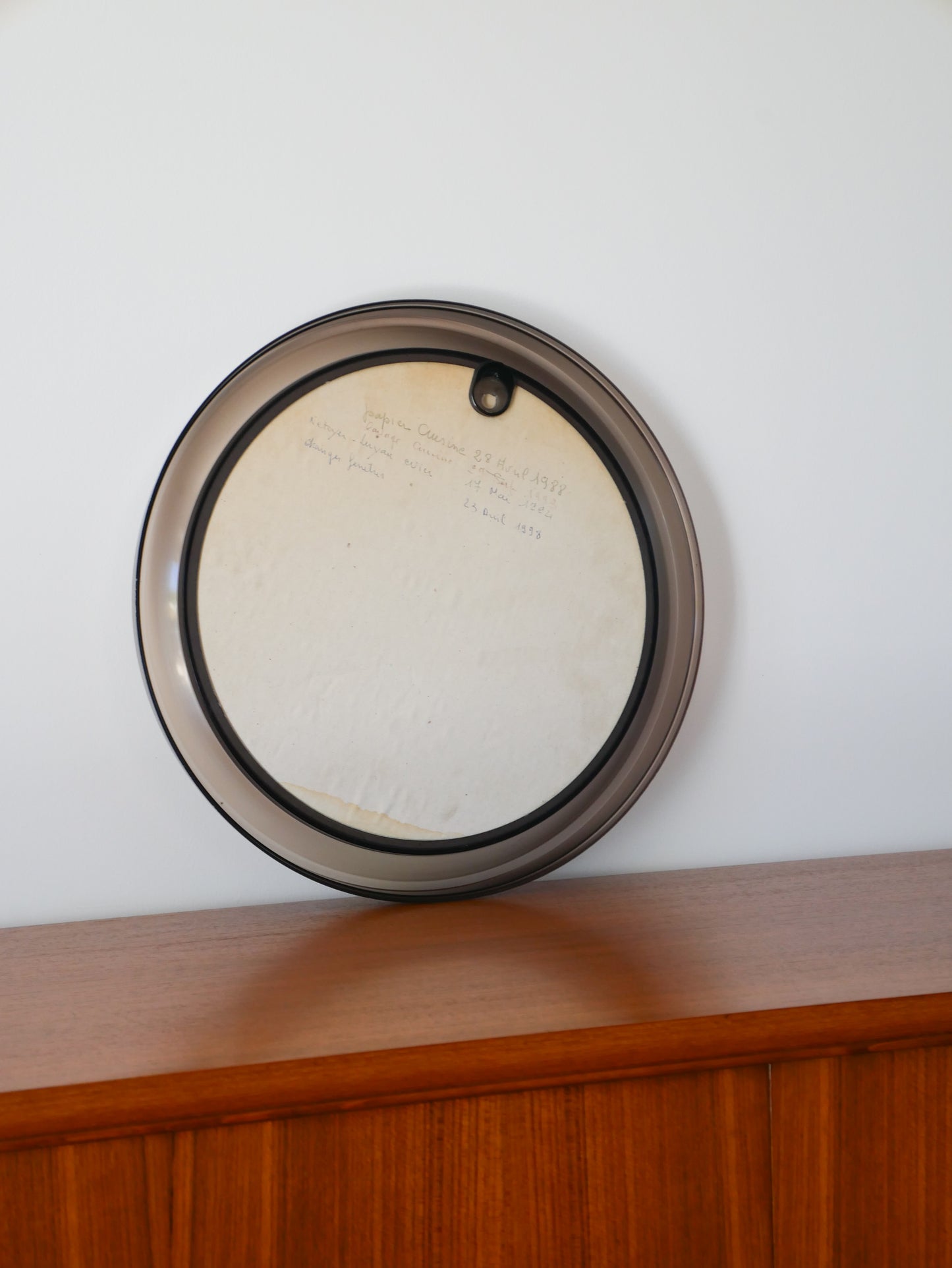 Miroir en plexi, Fumé, Design, 1970 - 37 cm