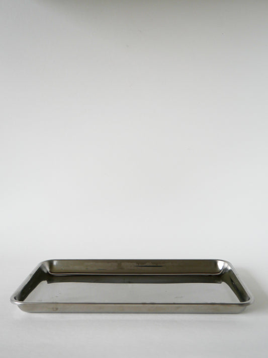 Plateau rectangulaire en inox vintage, 1970 - 31 X 17.5 cm
