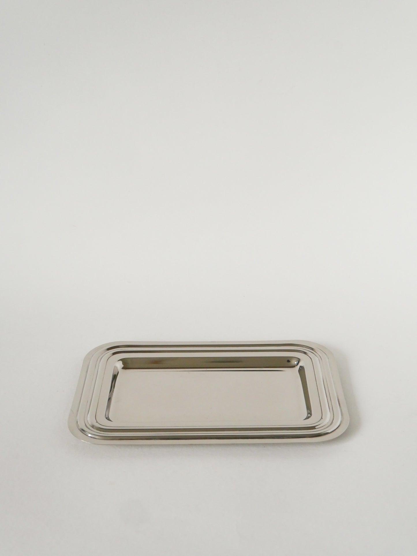 Petit plateau en inox rectangulaire, Design, 1970