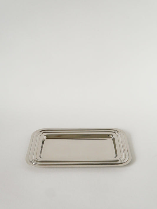 Petit plateau en inox rectangulaire, Design, 1970