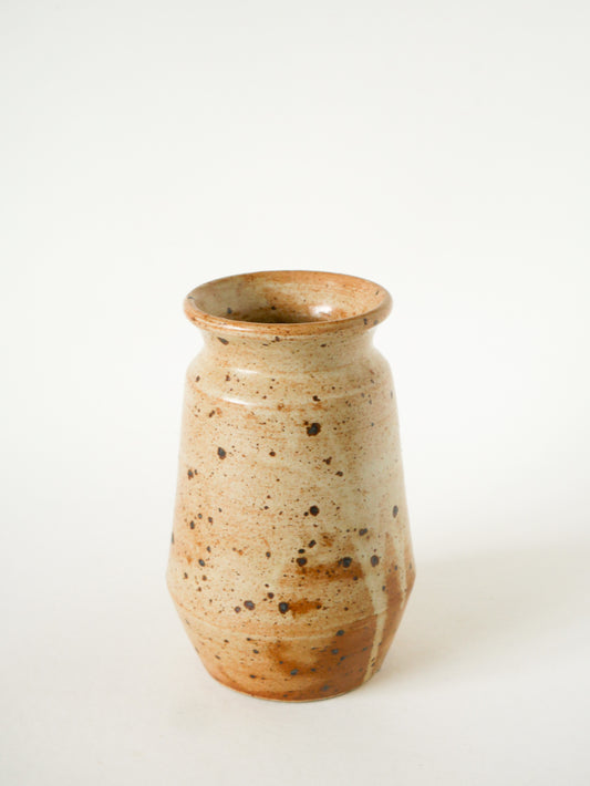 Vase en grès vernissé, Beige, 1970
