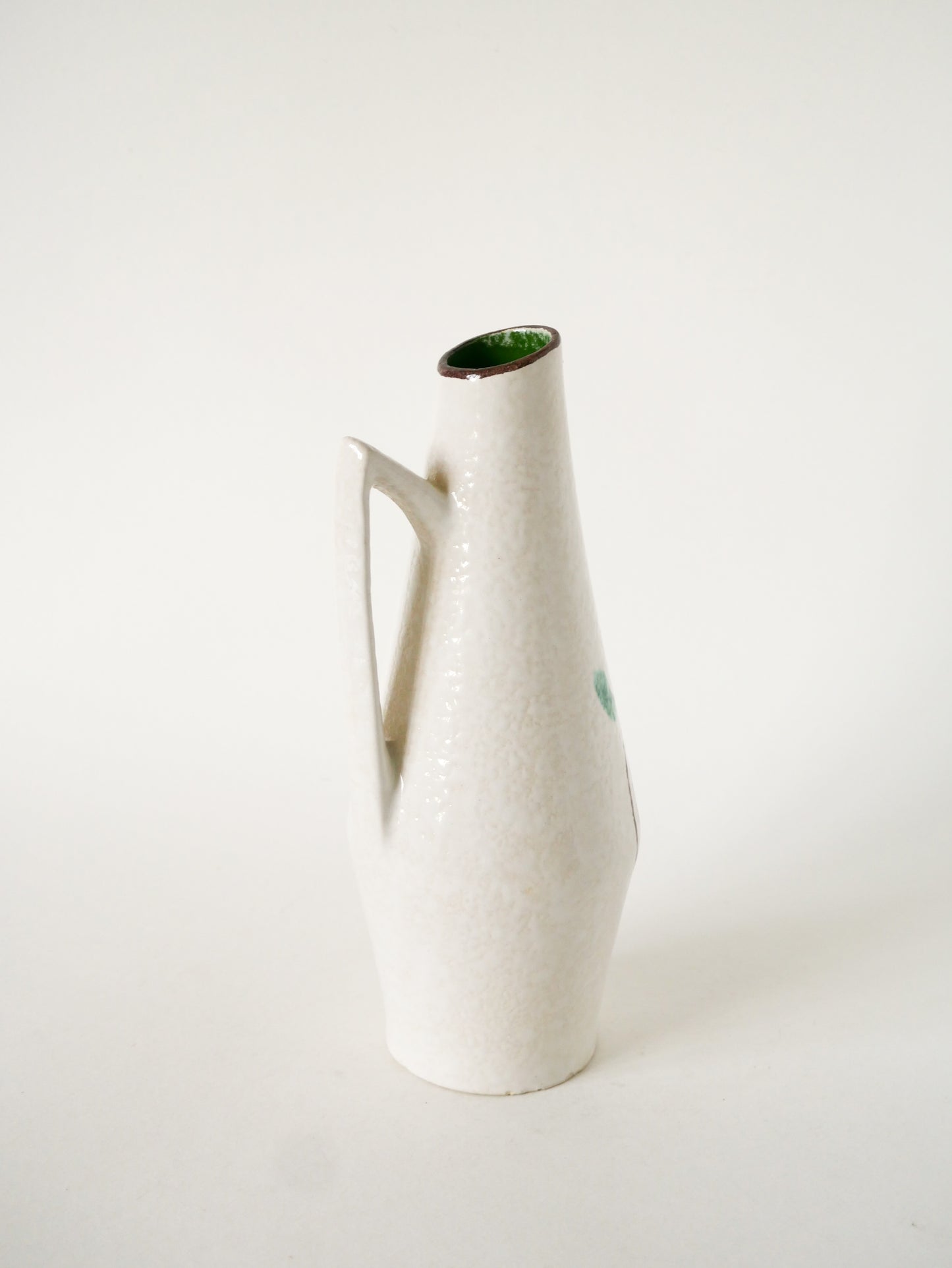Vase en céramique, motifs à fleurs, Made in Germany, 1970