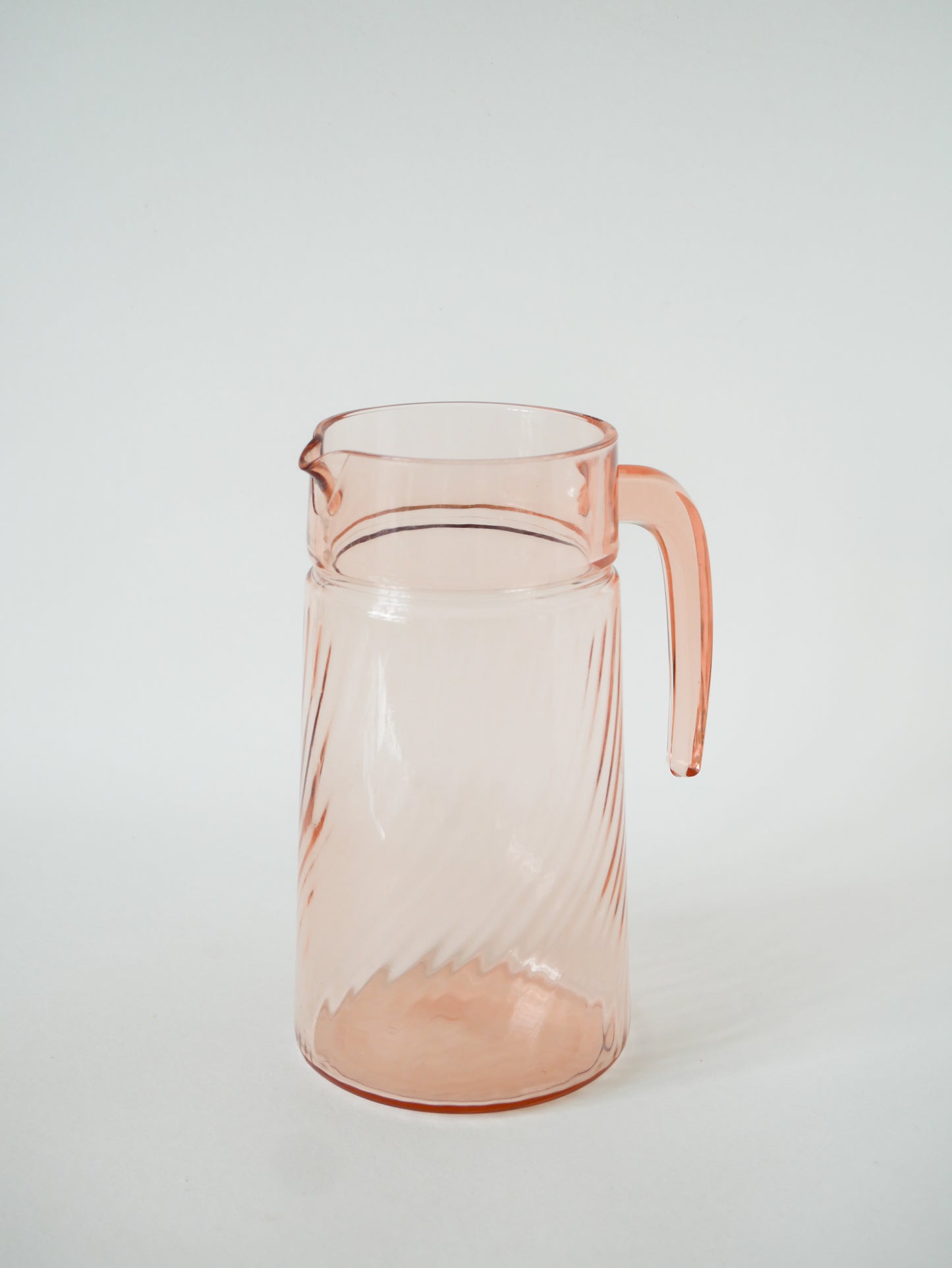 Pichet en verre, Rose, 1970
