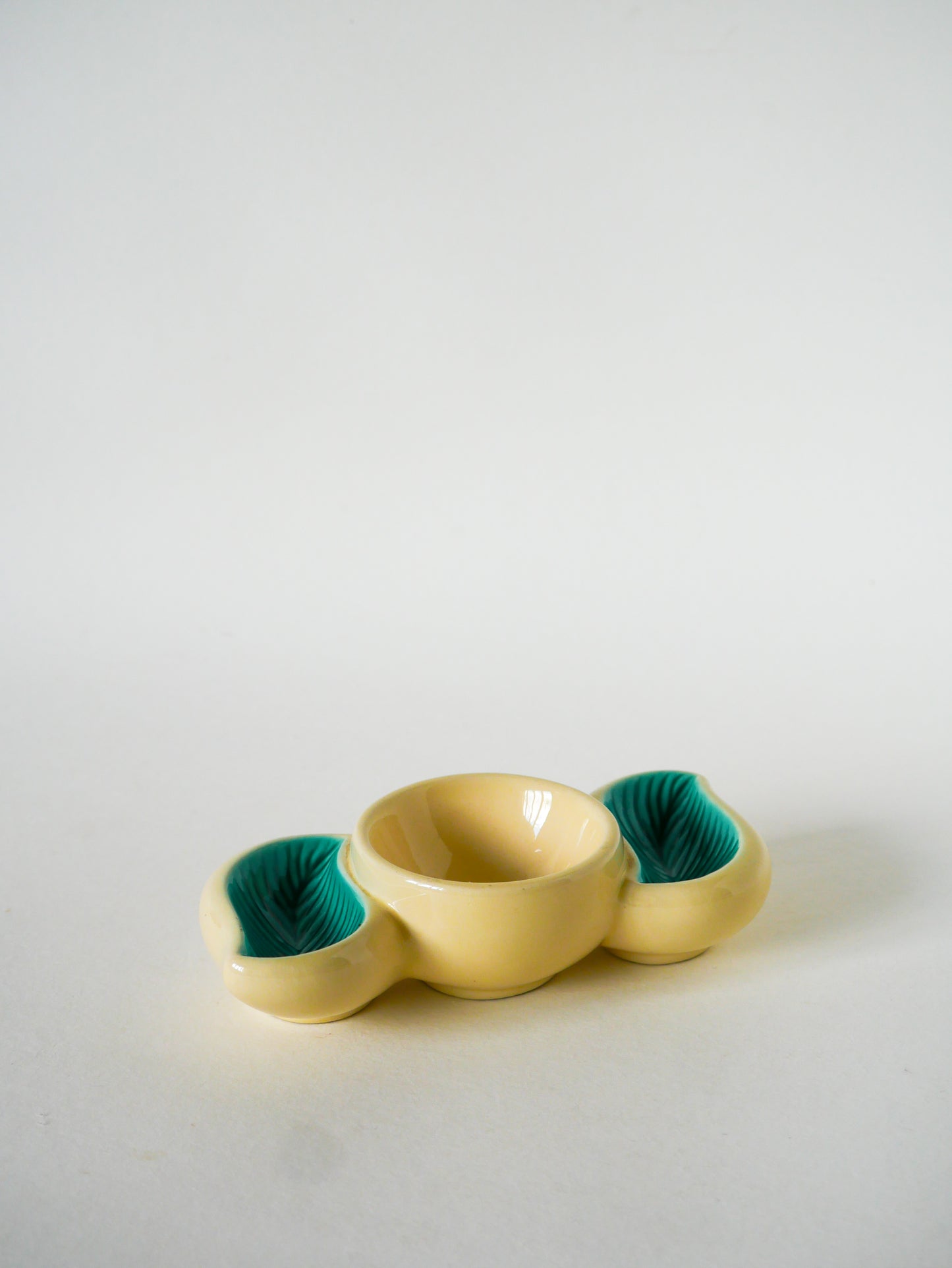 Présentoir à condiments en barbotine, Verceram, Vert, 1960