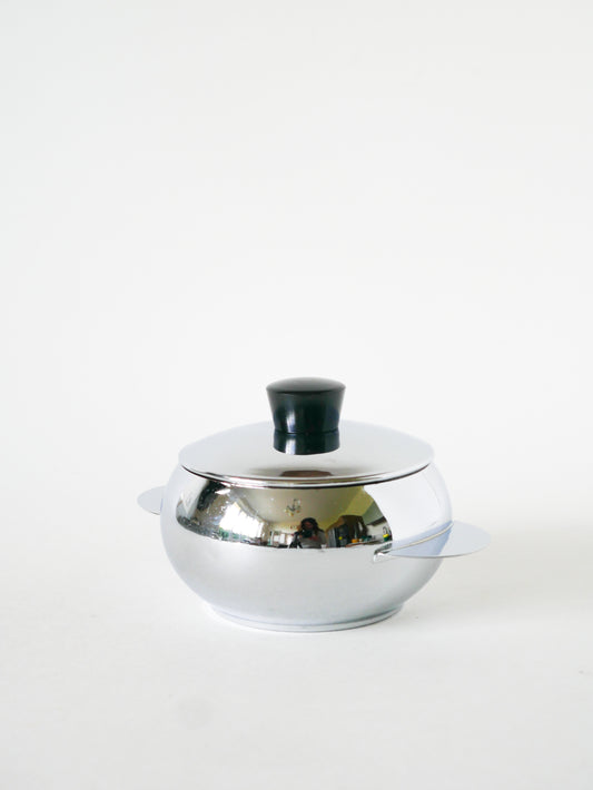 Sucrier en inox et poignées en bakélite, 1970