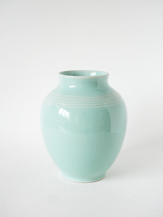 Très grand vase en céramique, Bleu Ciel, Made in England, 1960