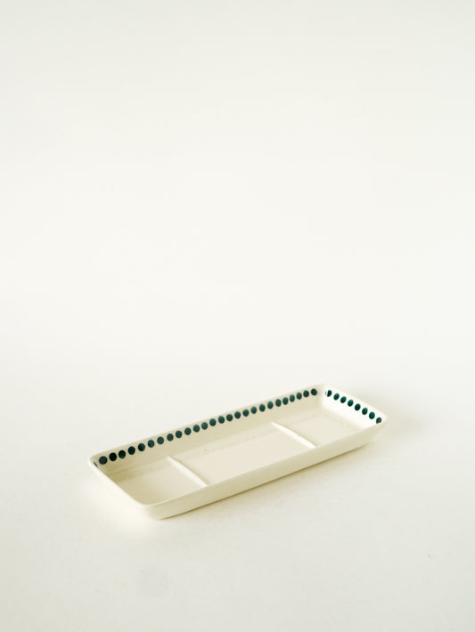 Porte-savon en faïence, motifs à pois, 1920