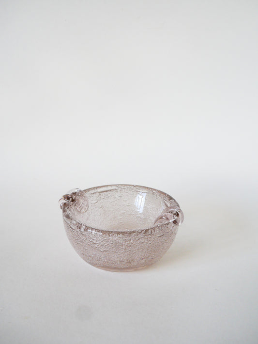 Cendrier en verre bullé de Biot, Rose, 1960
