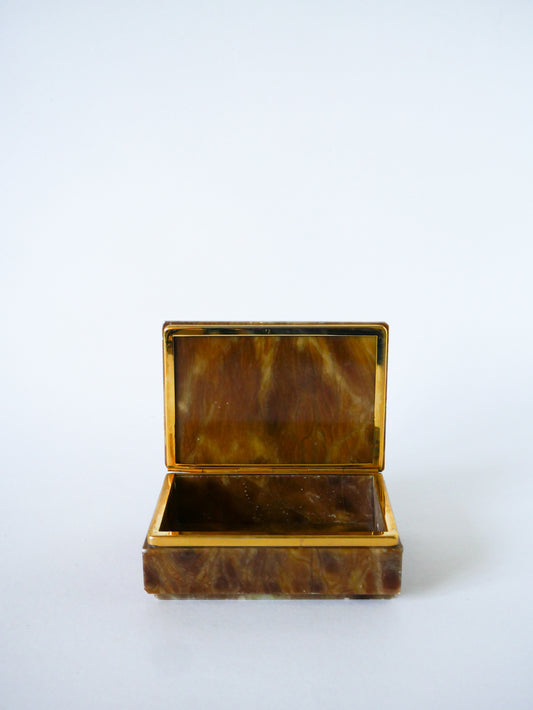 Boîte à bijoux en onyx et laiton, 1970