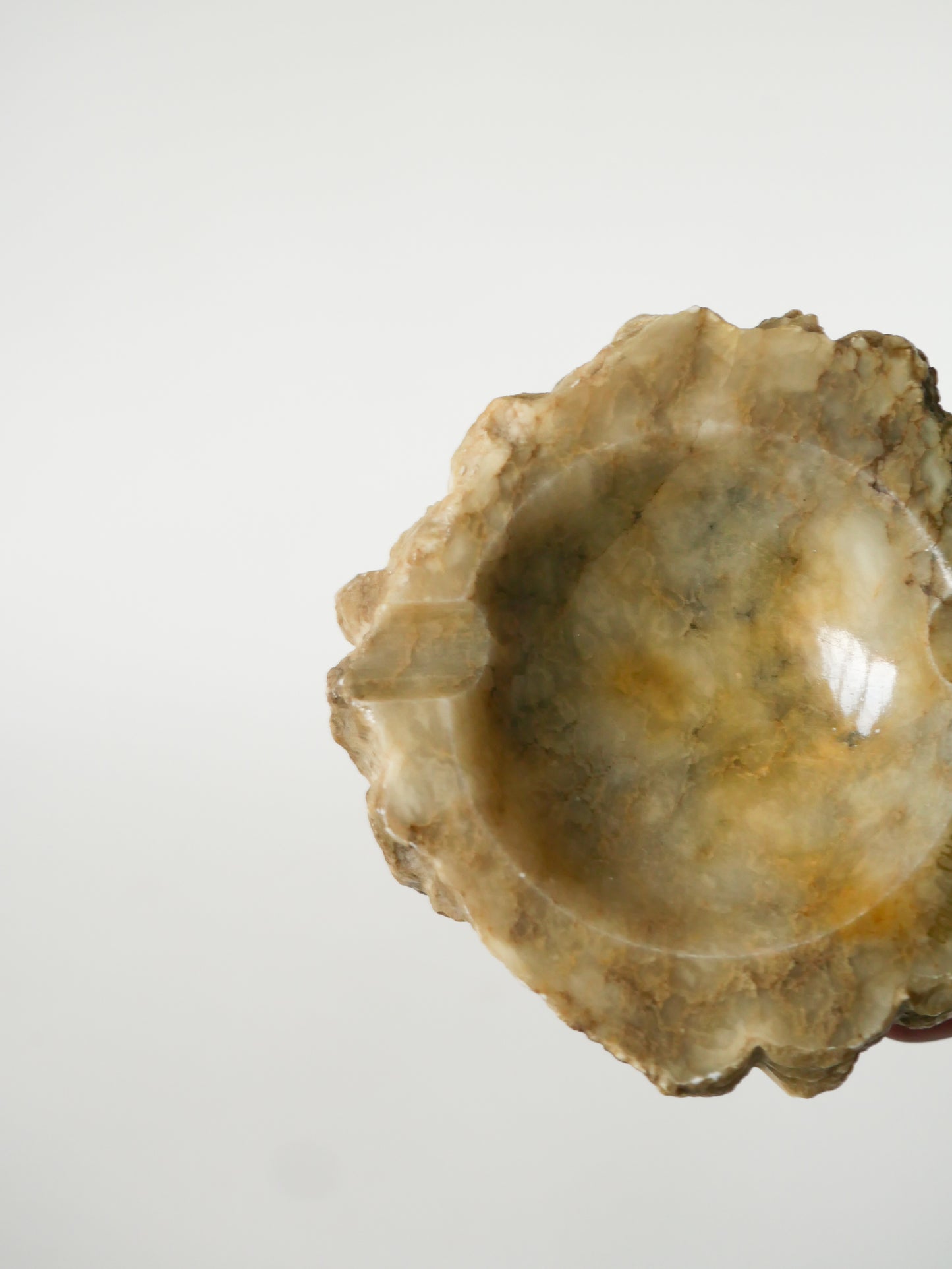 Cendrier en Albâtre, forme Libre, Gris, Made in Germany, 1970