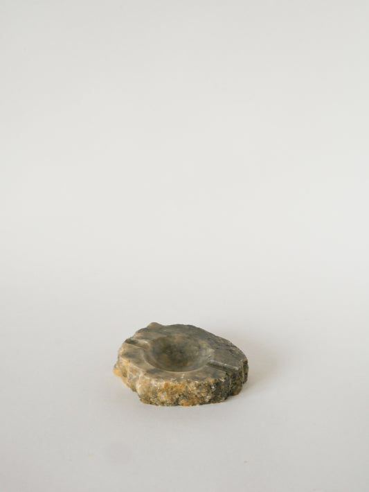 Grand cendrier en Albâtre, forme Libre, Gris, Made in Germany, 1970