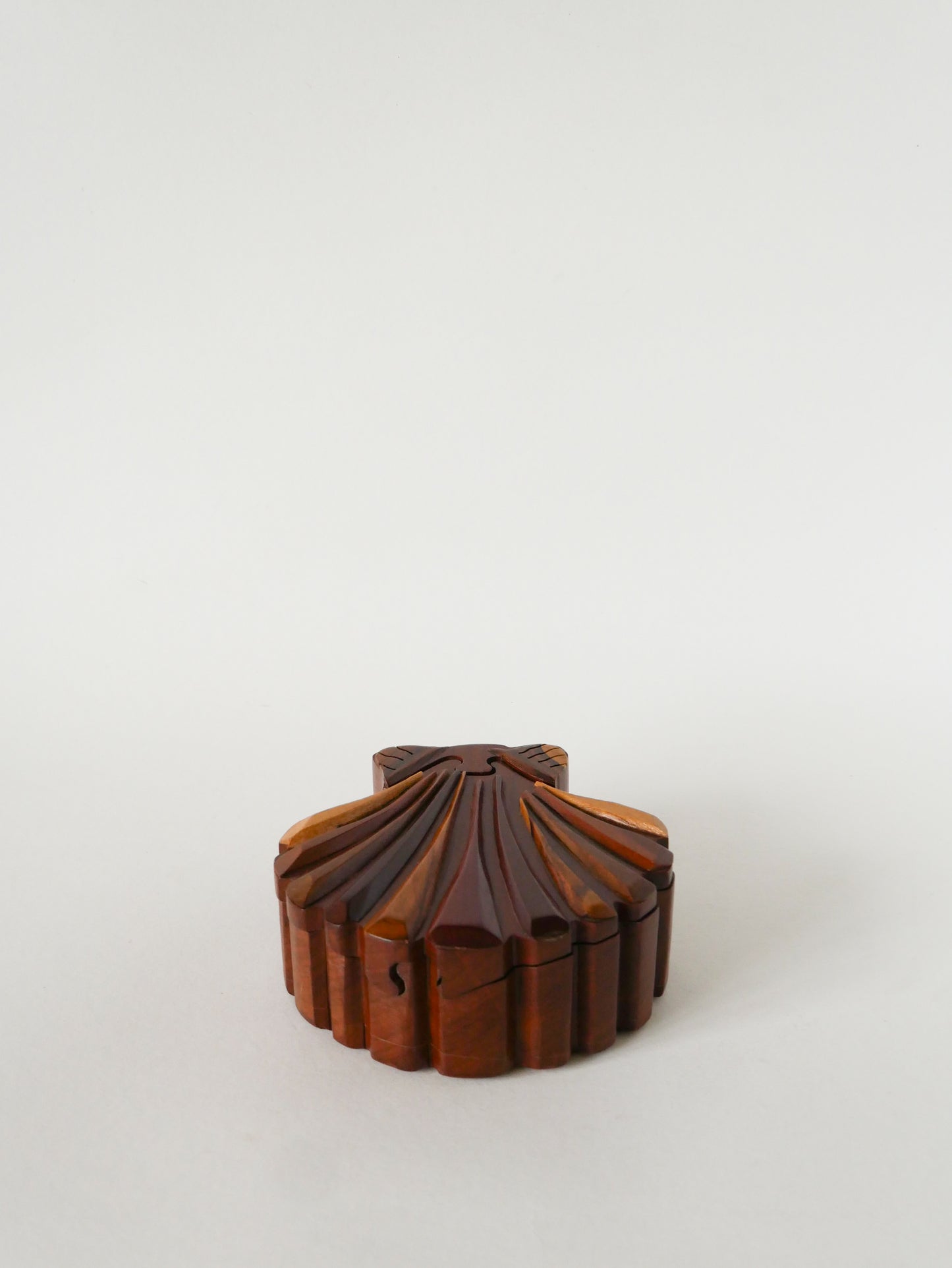 Boîte à bijoux Puzzle en bois, forme Coquillage, 1960