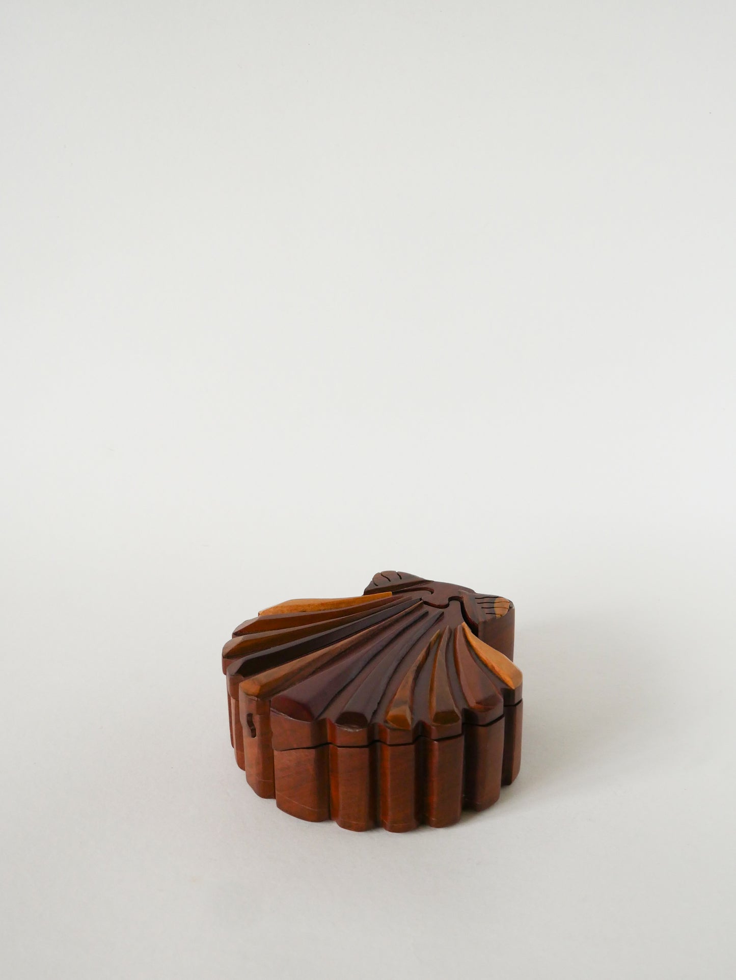 Boîte à bijoux Puzzle en bois, forme Coquillage, 1960