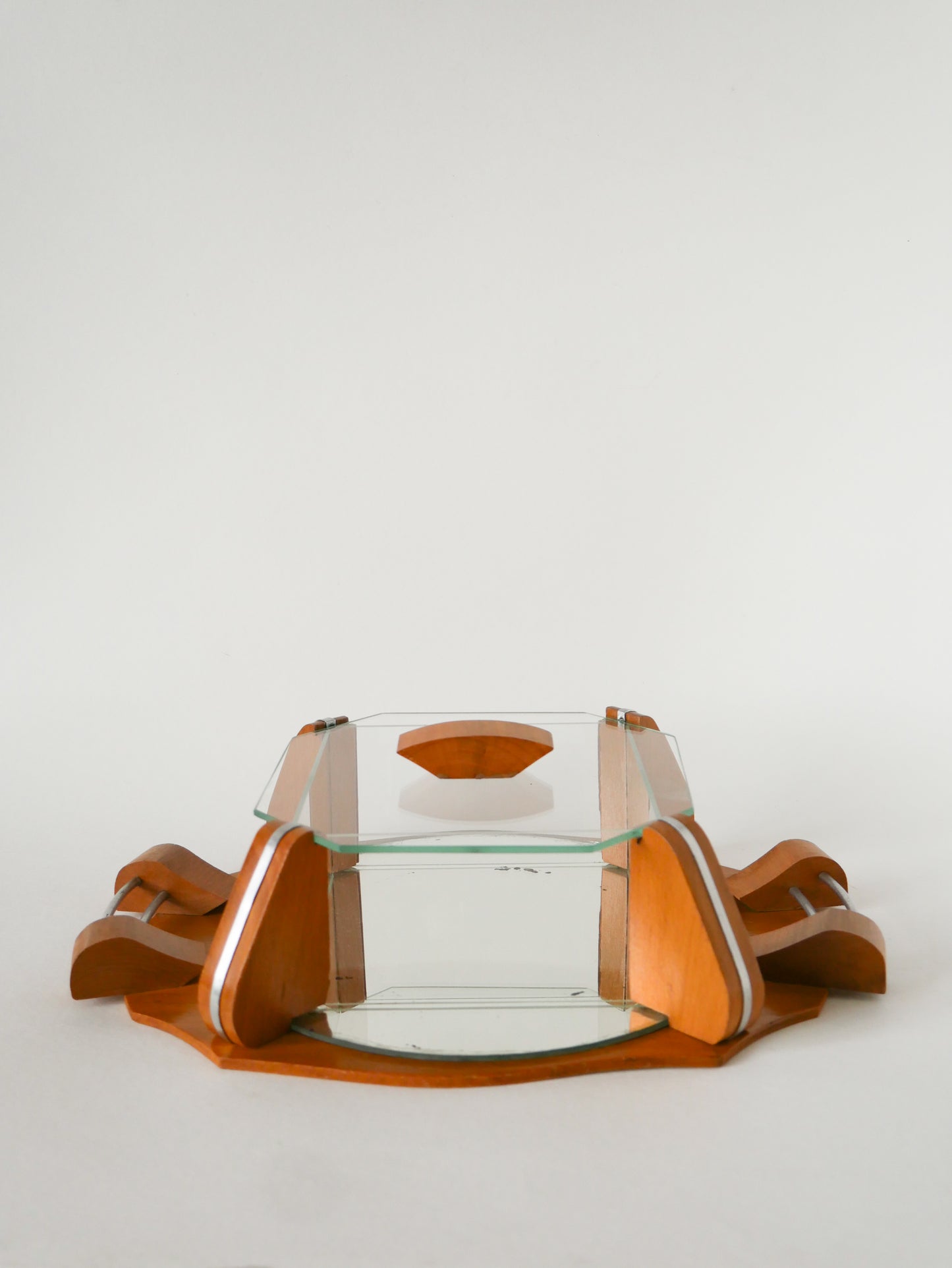 Grande boîte en bois et verre, Art Déco, 1930