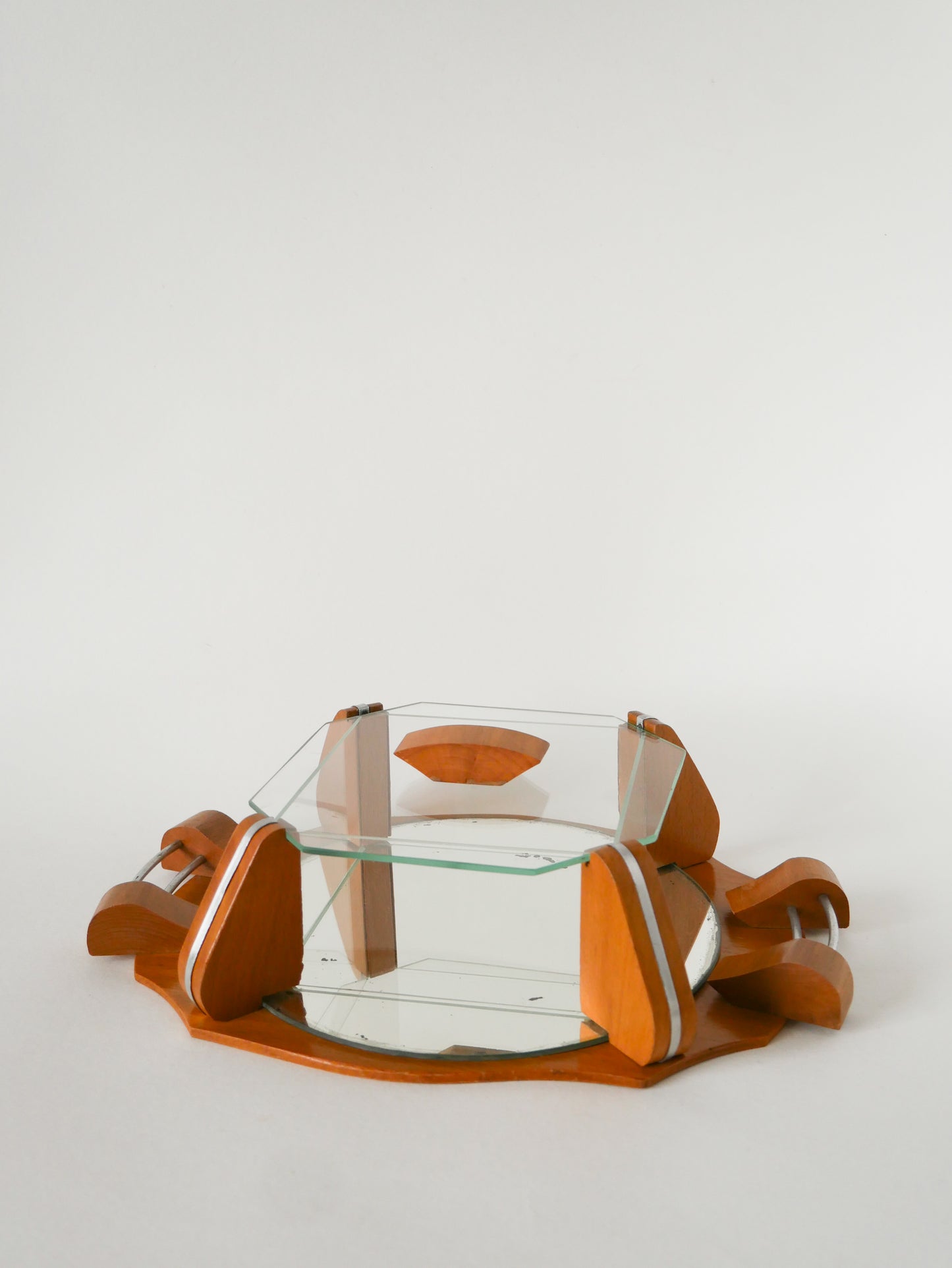 Grande boîte en bois et verre, Art Déco, 1930