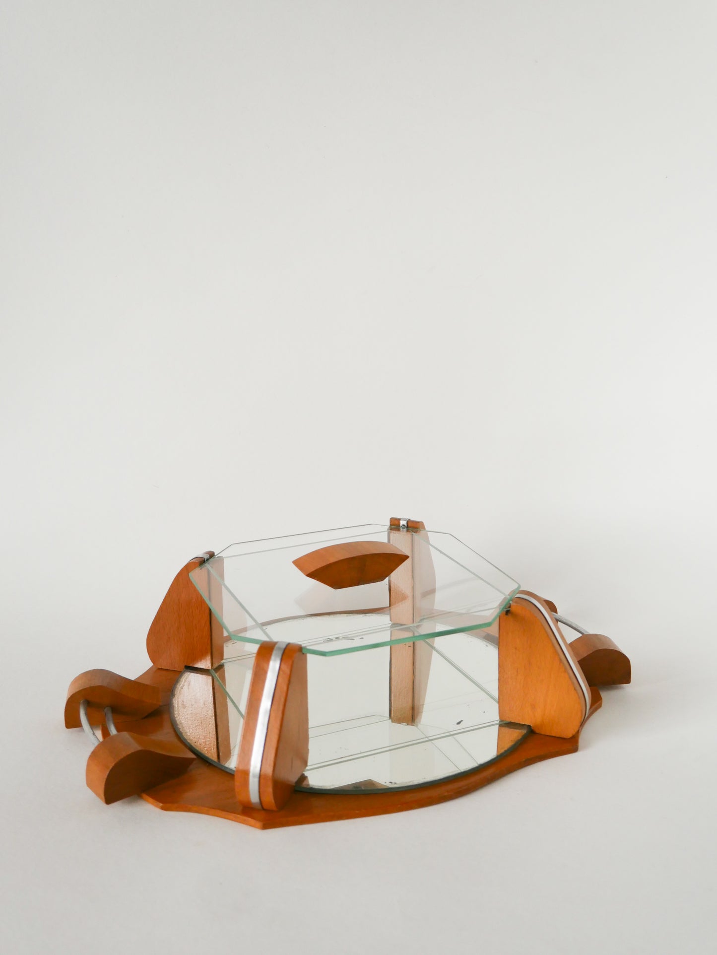 Grande boîte en bois et verre, Art Déco, 1930